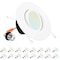 Luxrite 5/6 Inch Gimbal LED Recessed Can Lights 5 CCT Selectable 2700K-5000K 11W 1100LM Dimmable 16-Pack LR23043-16PK - alternate 1